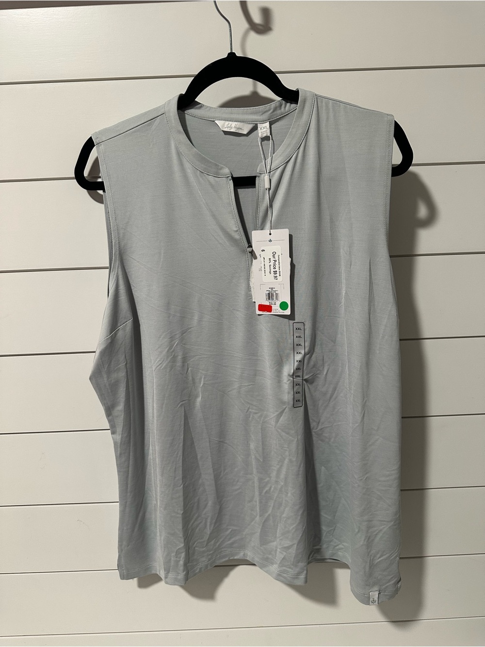Lady Hagen Light Gray Crewneck Sleeveless Tank